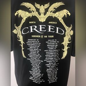 Creed Black Cotton Reunion 2024 1999 Noryb American Summer Tour T-Shirt XL